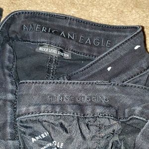 Black American Eagle high-rise jegging